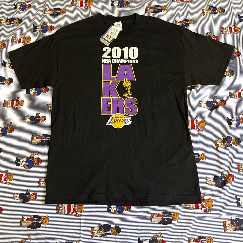 Vtg Los Angeles LA Lakers 2010 Shirt NBA Finals L Championship Kobe Bryant NEW